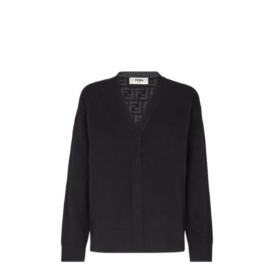 Cardigan - Black knit cardigan | Fendi