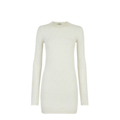 Dress - White FF viscose dress