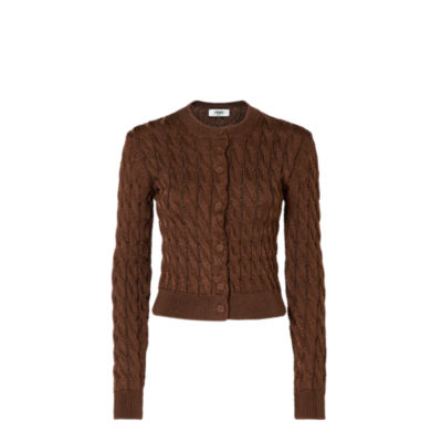 カーディガン ファブリック ブラウン | Fendi