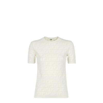 Sweater - White FF viscose jumper | Fendi
