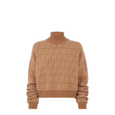 Sweater - Brown cashmere pullover | Fendi
