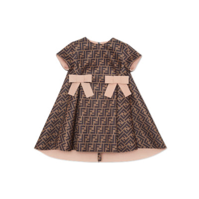 Junior Dress Neoprene dress with logo Fendi