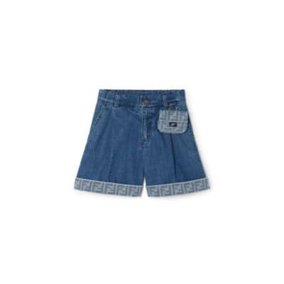 FENDI 21SS デニム バミューダパンツ FLP623 size 38 ジュニア ショートパンツ デニム ブルー | Fendi