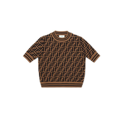 Black Fendi FF Fish - Fendi Kids Boys T-Shirts for Kids - Eye motif  embroidered waist belt Fendi - IetpShops Netherlands