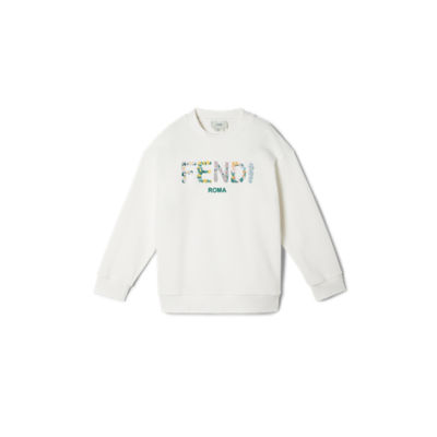 FENDI FENDI WHITE MONOGRAM SWEATSHIRT スウェット シャツ JFH1595V0F0TU9_01