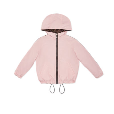 ジャケット FENDI Light-Pink Cotton Blend K-Way Junior Jacket Fabric Pink | Fendi