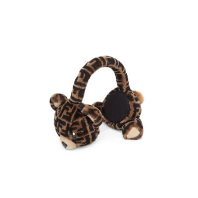 新品未使用　FENDI 耳あて・イヤーマフ ブラウン/ブラック Junior Earmuffs - false | FENDI US