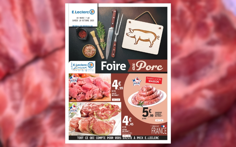 RETROUVEZ LA FOIRE AU PORC AU RAYON BOUCHERIE ET BOUCHERIE LIBRE SERVICE, JUSQU'AU SAMEDI 18 OCTOBRE 2025
