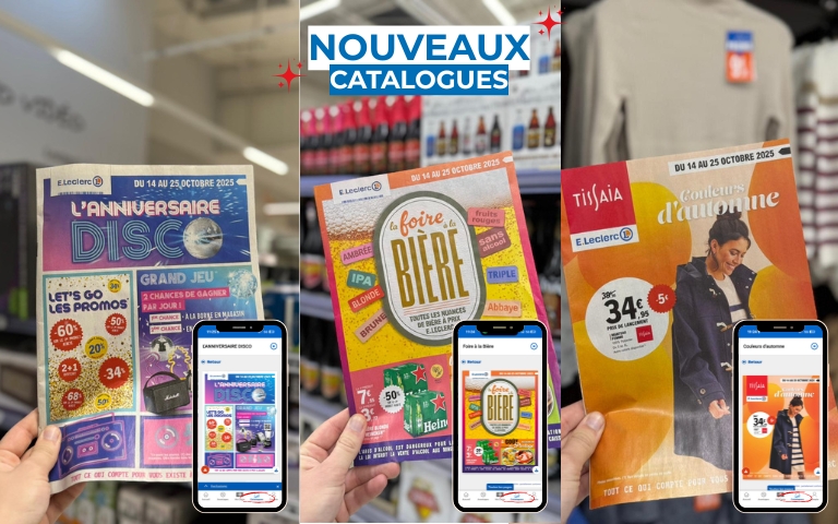 LES NOUVEAUX CATALOGUES SONT À CONSULTER DANS L'APPLI MON E.LECLERC