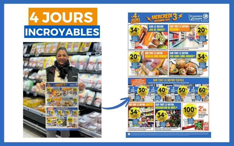 4 JOURS INCROYABLES * OFFRES JOUR 1