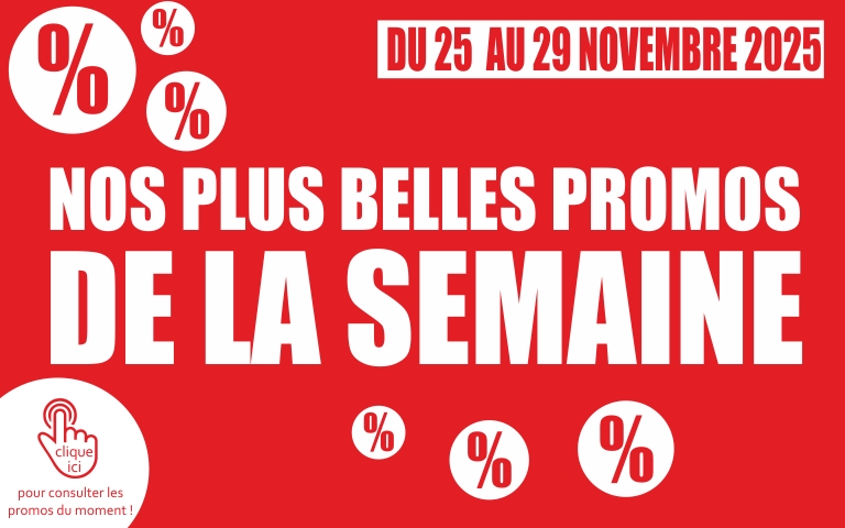 Découvrez Nos Plus Belles Promos de la semaine, valables du 25 au 29 Novembre 2025. Encore plus d'offres en magasin.
