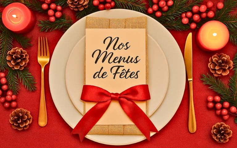 Vos repas de fête, sans le stress ! Retrouvez nos menus de Noël et du Nouvel An