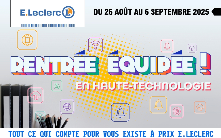 Rentrée équipée du 26 août au 6 septembre 2025
