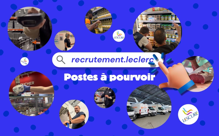 Cliquez pour découvrir nos offres d'emploi sur le site internet recrutement.leclerc 