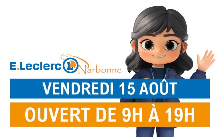 Ouvert le 15 août de 9h à 19h.