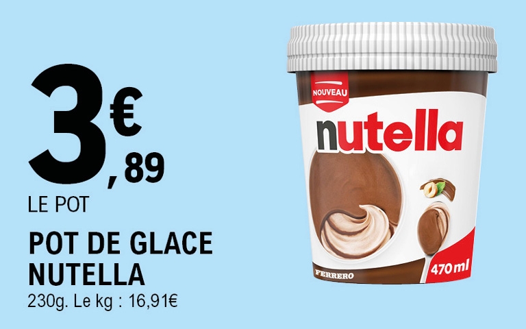 🍫 Nutella Ice Cream Du 2 au 6 septembre 2025, découvrez le pot de glace Nutella 470 ml à seulement 3,89€ !