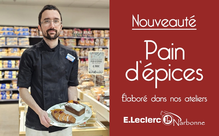 Le pain d'épices est arrivé en magasin, élaboré dans nos ateliers