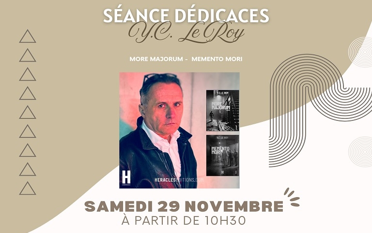 Venez rencontrer l'auteur Y-C LE ROY, dans votre Espace culturel de Leclerc Caen, le samedi 29 novembre 2025, à partir de 10h30