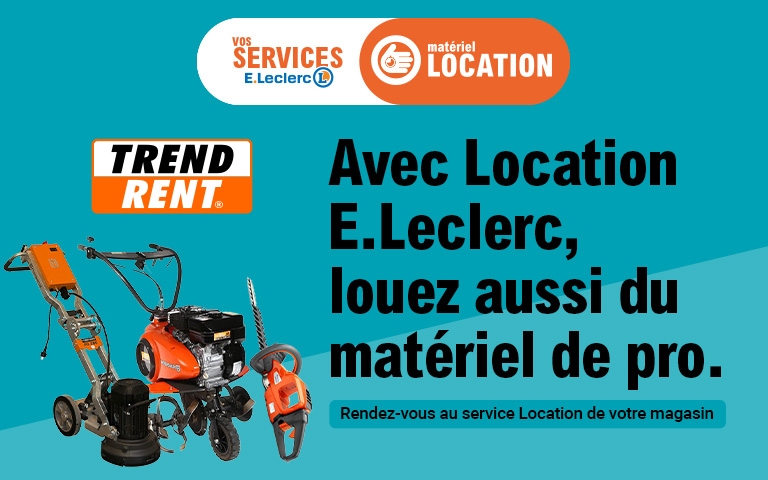 Avec Location E. Leclerc, louez aussi du matériel de pro. Rendez-vous au service location de votre magasin Brico E. Leclerc Le Neubourg