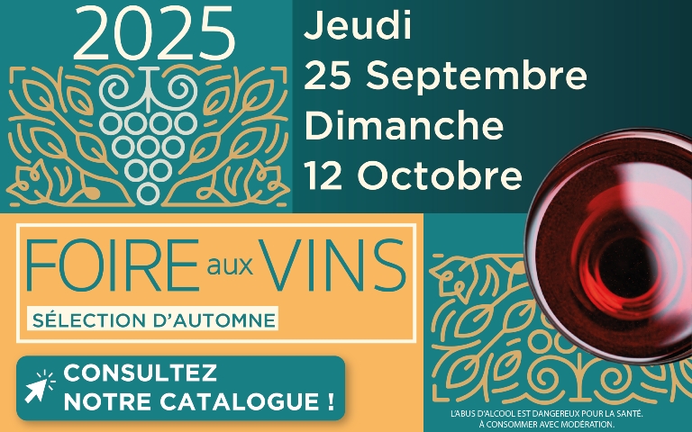 Consultez notre catalogue Foire aux Vins d'automne, du 25 septembre au 12 octobre 2025 dans votre Hypermarché E.Leclerc Langon