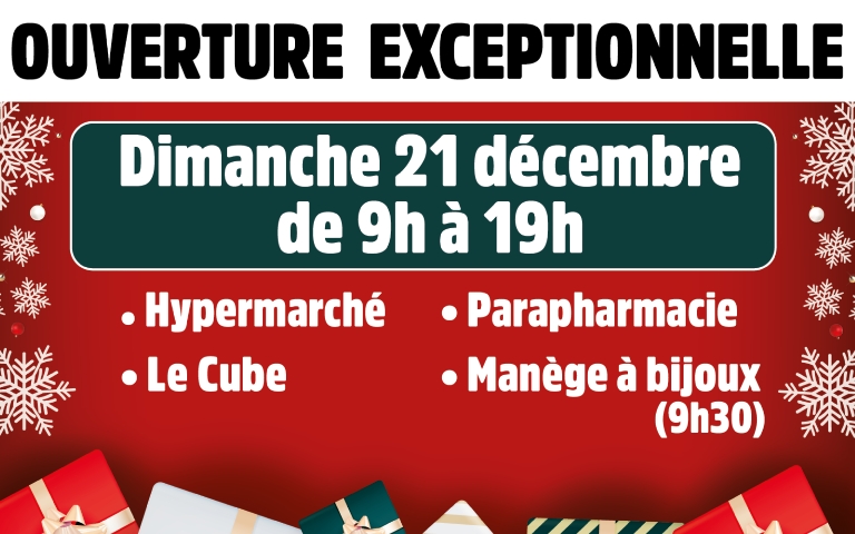 Dimanche 21 décembre 2025 - ouverture
