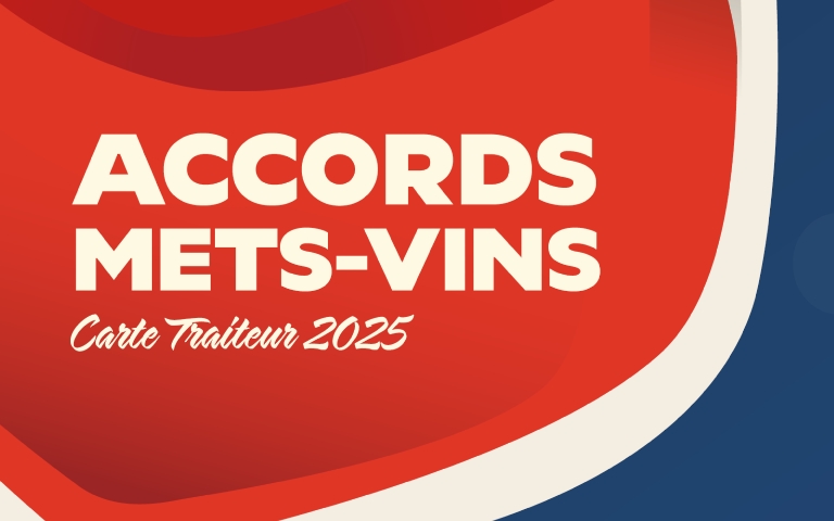 Fond rouge, accords mets-vins carte traiteur 2025