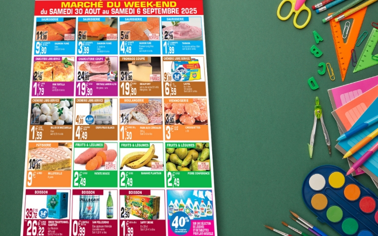 Jusqu'à -50% en bons d'chats sur les essentiels de la rentrée des classes chez E.Leclerc Vitry !
