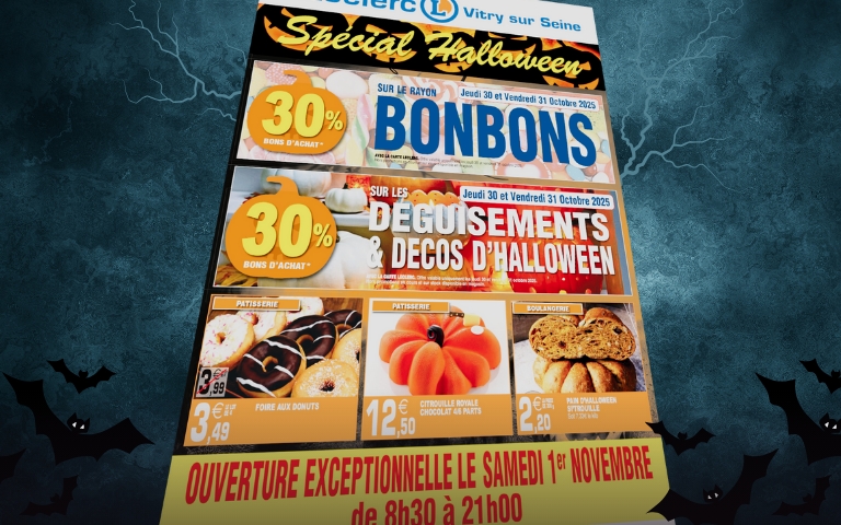 C’est le moment de plonger dans l’ambiance d’Halloween ! 🎃 Jusqu’à 50% de réduction en bons d’achat sur tous les indispensables d’Halloween avec votre carte fidélité
