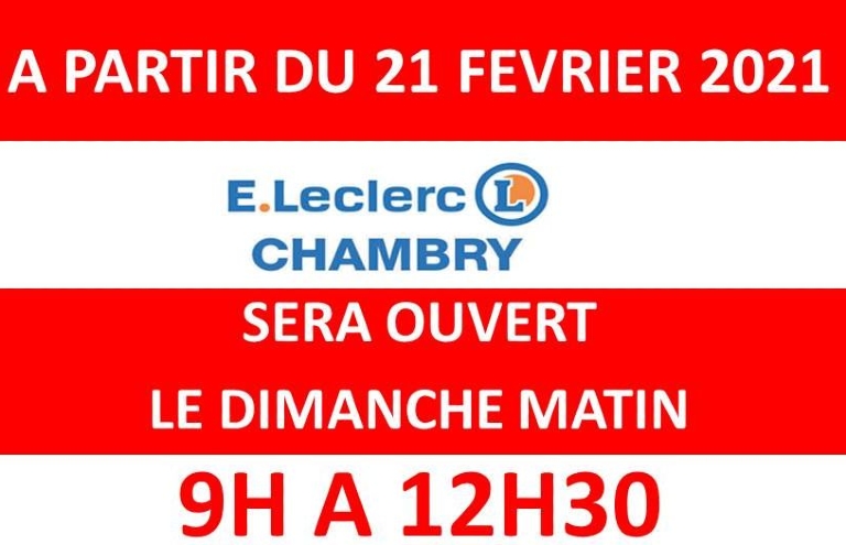 leclerc chambray les tours horaires