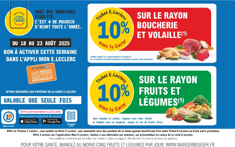 Bon à activer sur votre appli valable 1 fois