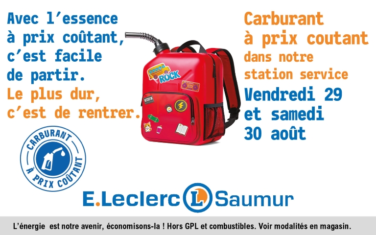 Carburant à prix coûtant le vendredi 29 et samedi 30 août 2025. Hors GPL et combustibles.