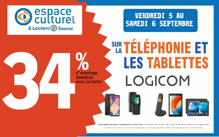 17 18 juillet 34 % d'avantage immédiat avec la carte sur la téléphonie et les tablettes logicom