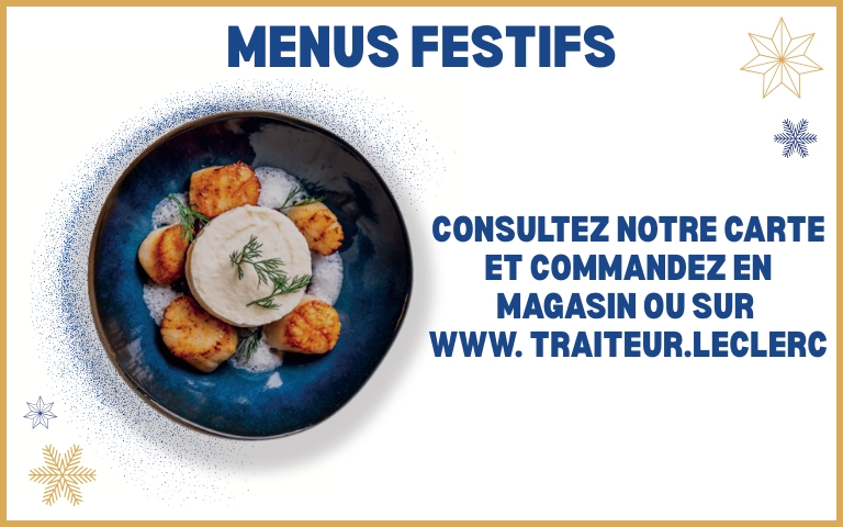 carte traiteur de fêtes 2025