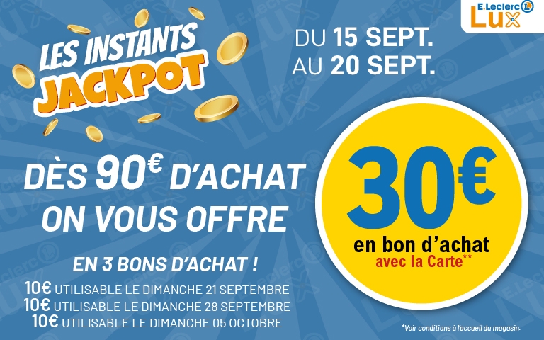 Instants Jackpot - Septembre 2025