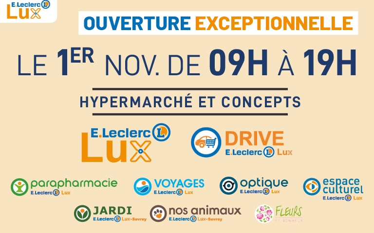 Ouverture le samedi 1er novembre