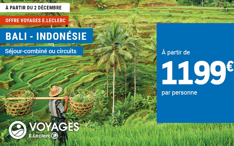 Voyage Bali à partir de 1199€ par personne
