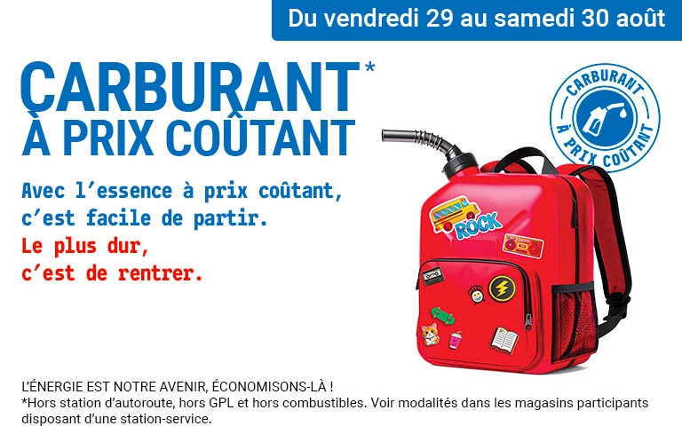 Carburant à prix coûtant du vendredi 29 au samedi 30 août. 