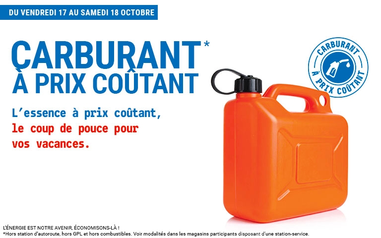 carburant prix coutant le 17 et 18 octobre au E.Leclerc de saint gilles croix de vie