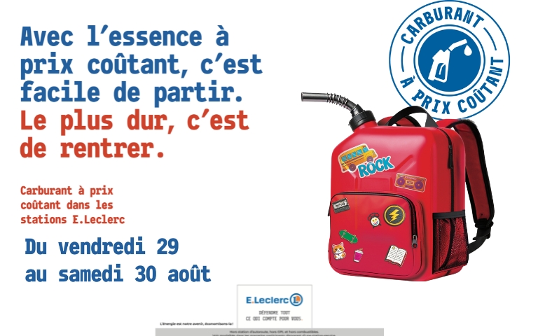 CARBURANT  À PRIX COUTANT DU VENDREDI 29 AU SAMEDI 30 AOUT