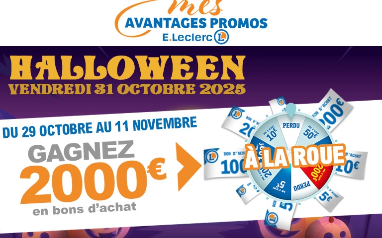Du 29 octobre au 11 novembre, tentez de gagner jusqu'à 2000 euros en bons d'achat sur le site MES AVANTAGES PROMOS