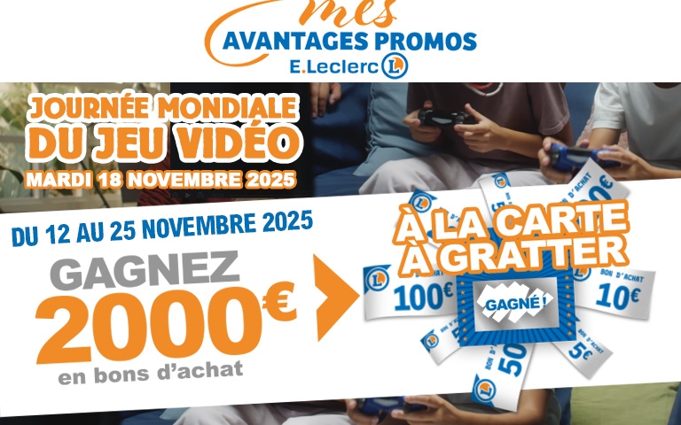 Du 12 au 25 novembre tentez de gagner jusqu'à 2000 euros en bons d'achat sur mes avantages promos