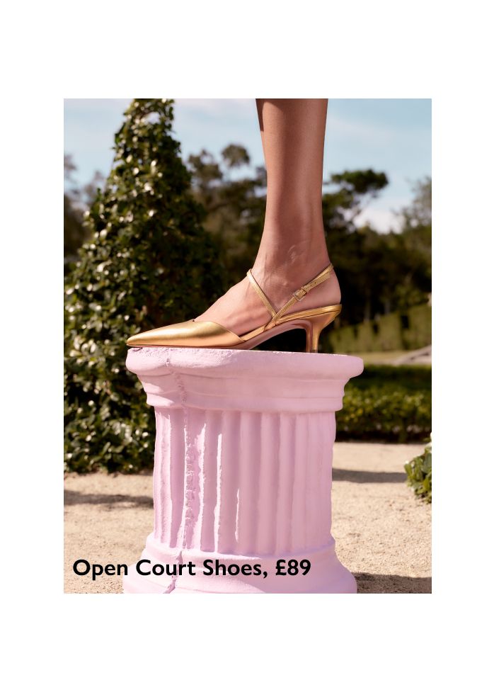 John Lewis Chi Chi Leather Asymmetric Strap Open Court Shoes, £89