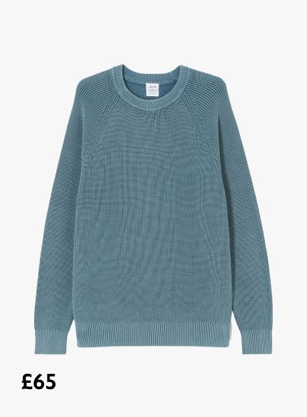 John Lewis Cotton Sun Bleached Ribbed Knit Jumper, £65