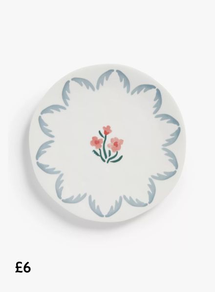 John Lewis Flora Fine China Side Plate, 20cm, £6