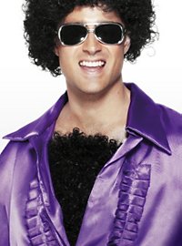 Brusthaartoupet Deluxe schwarz