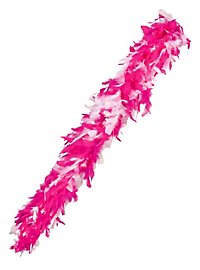Federboa Deluxe weiß-rosa