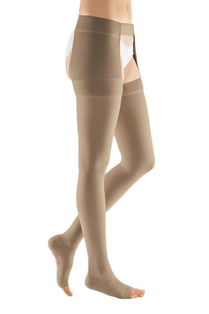mediven plus thigh length compression stocking with waist