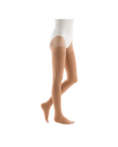 Thigh high compression stocking + waist attachment CCL3 mediven