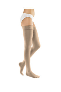 Medical Compression Tights Class 2, Open Toe, Beige