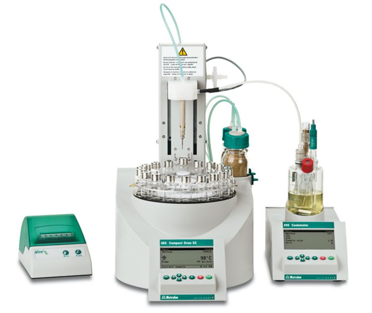 899 Coulometer with generator electrode without diaphragm and 885 Compact Oven SC